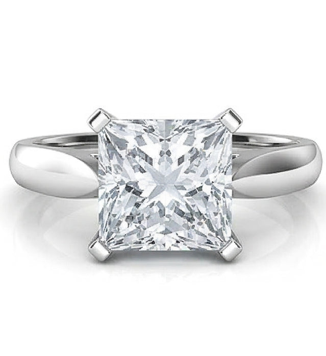 echter radiant diamant 2.25Karat ring Detailansicht