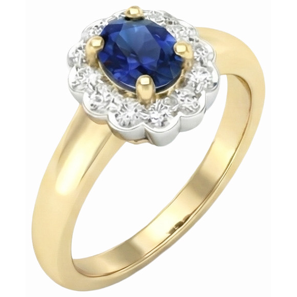 echter oval diamant 2.25Karat ring Vorderansicht