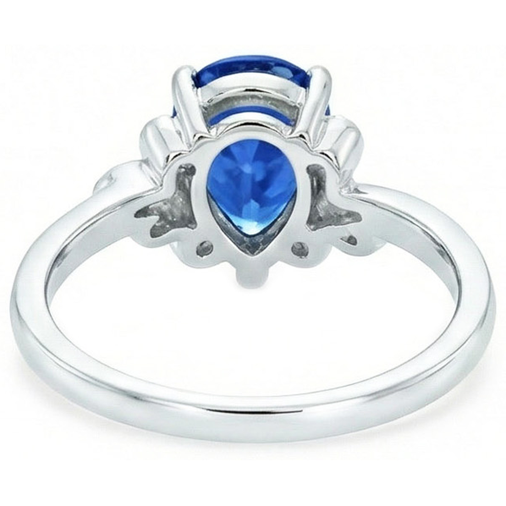 echter round diamant 2.30Karat ring Profilansicht