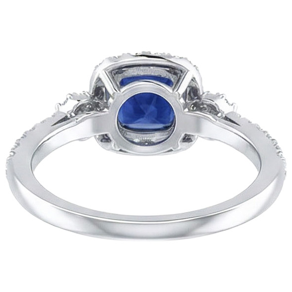echter round diamant 14Karat ring Profilansicht