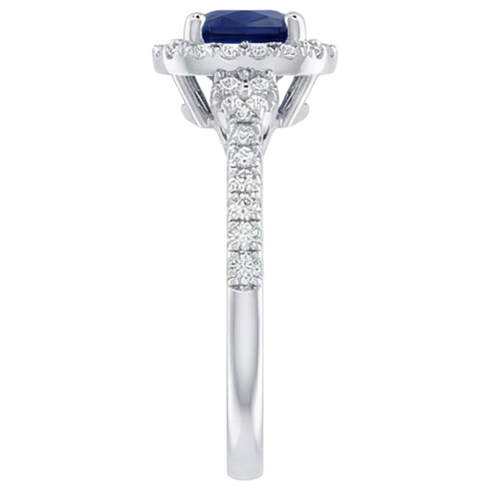 echter round diamant 14Karat ring Draufsicht