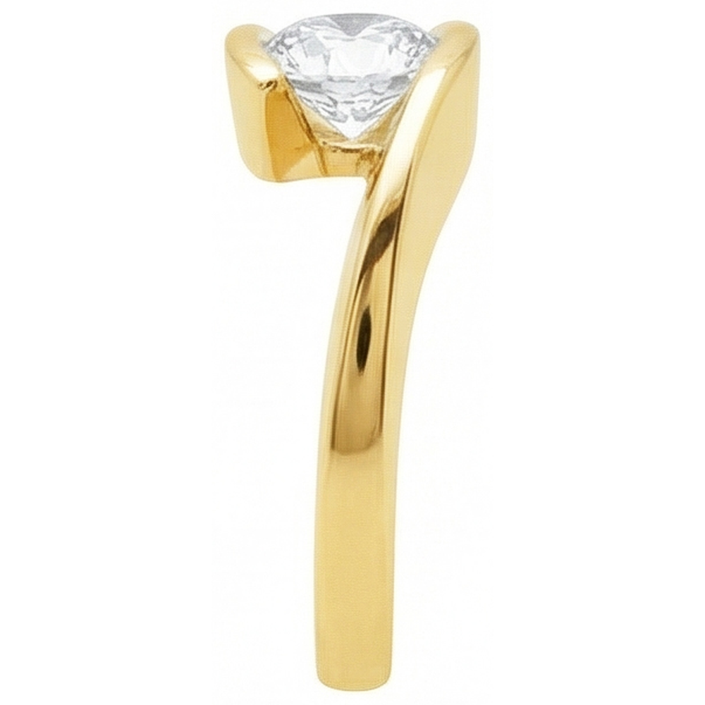 echter round diamant 2.50Karat ring Profilansicht