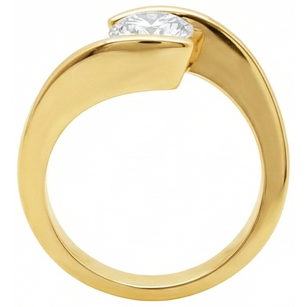 echter round diamant 2.50Karat ring auf Weiß