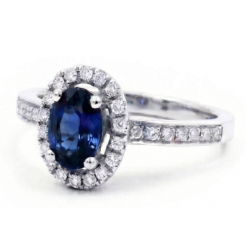 echter oval diamant 2.50Karat ring Seitenansicht