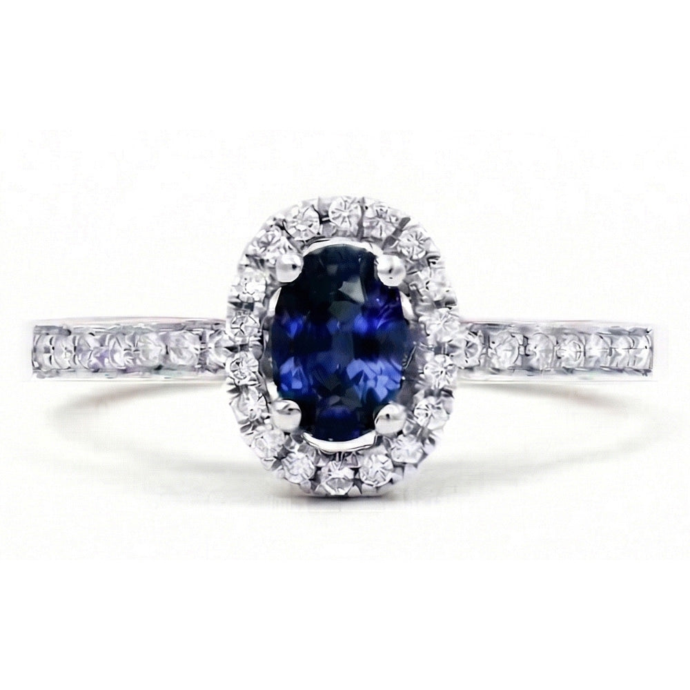 echter oval diamant 2.50Karat ring Draufsicht