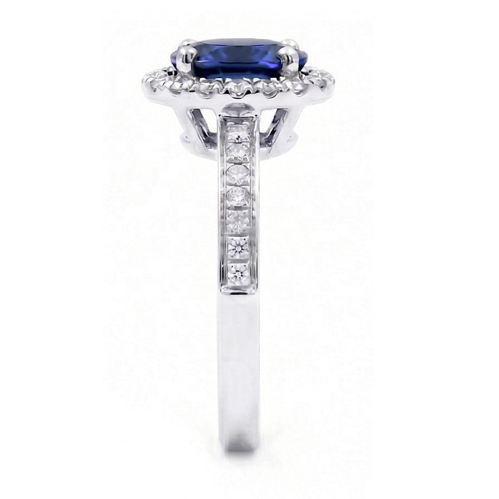 echter oval diamant 2.50Karat ring Profilansicht