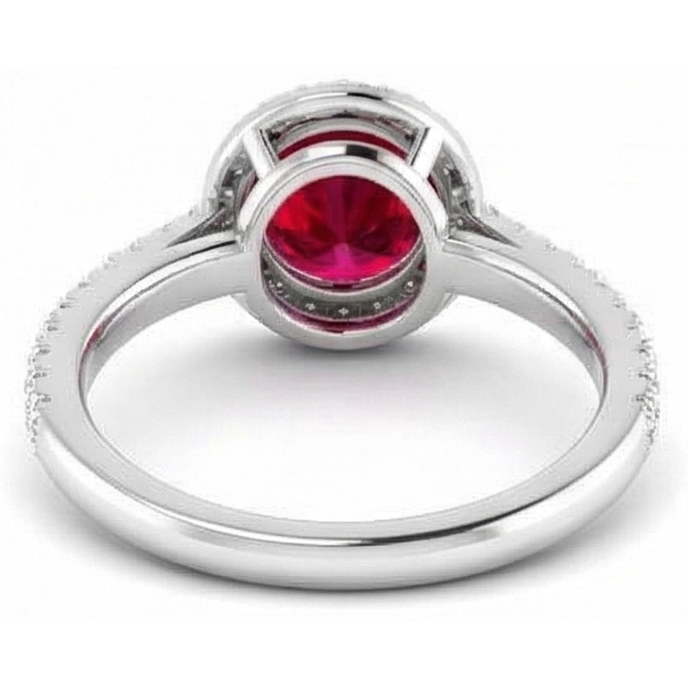 echter round rubin 2.50Karat ring Band Detail