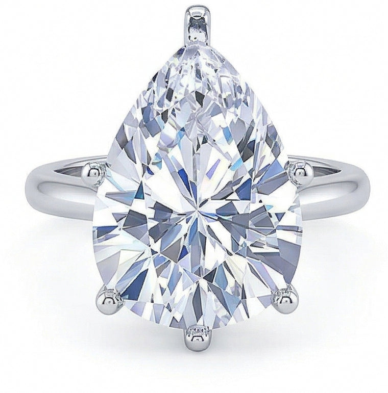 echter pear diamant 2.50Karat ring Detailansicht