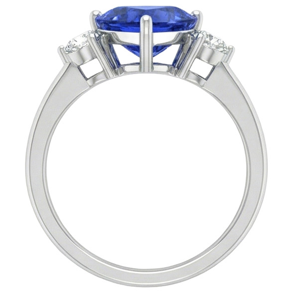 echter trillion diamant 2.50Karat ring auf Weiß