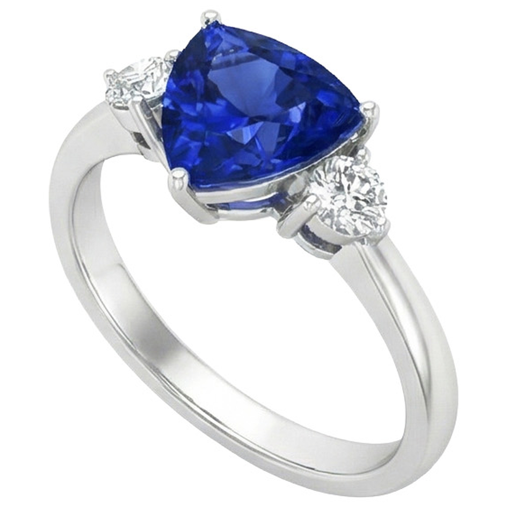 echter trillion diamant 2.50Karat ring Detailansicht