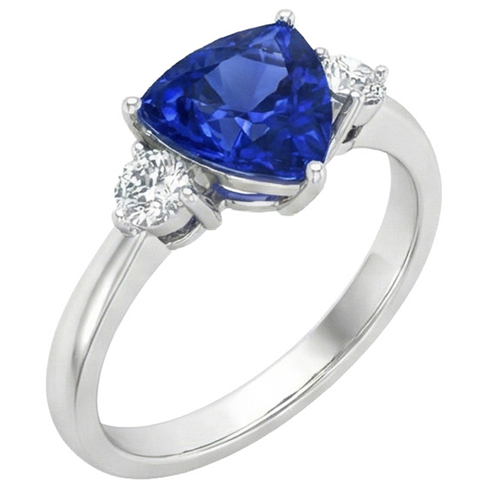 echter trillion diamant 2.50Karat ring Draufsicht