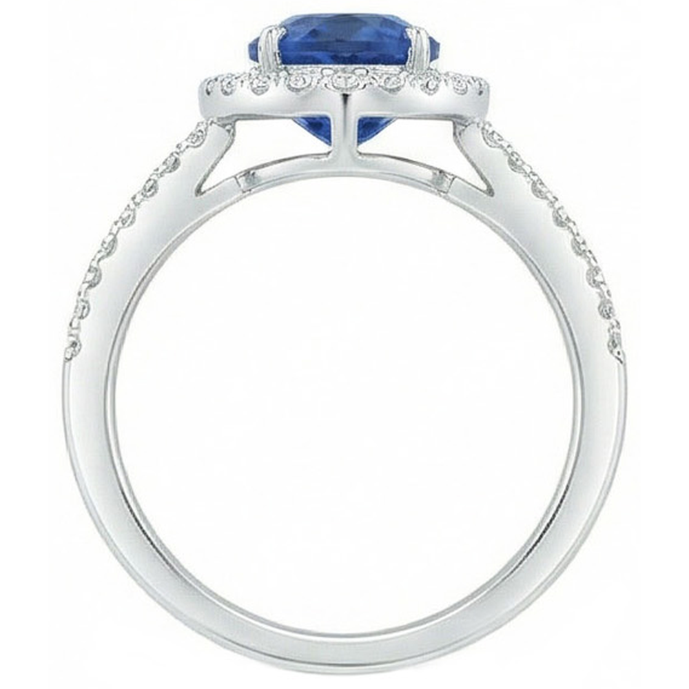 echter round diamant 2.50Karat ring auf Weiß