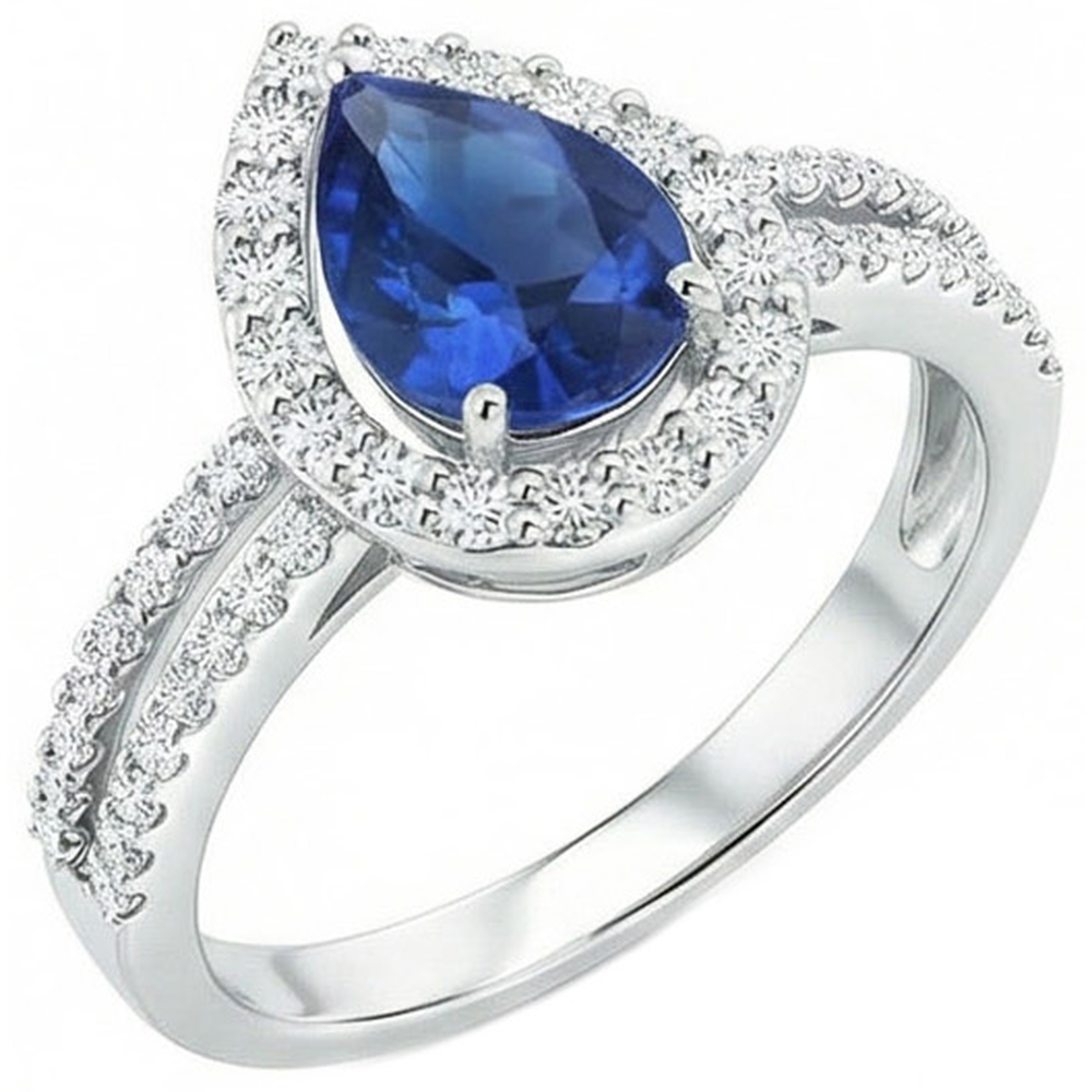 echter round diamant 2.50Karat ring Draufsicht
