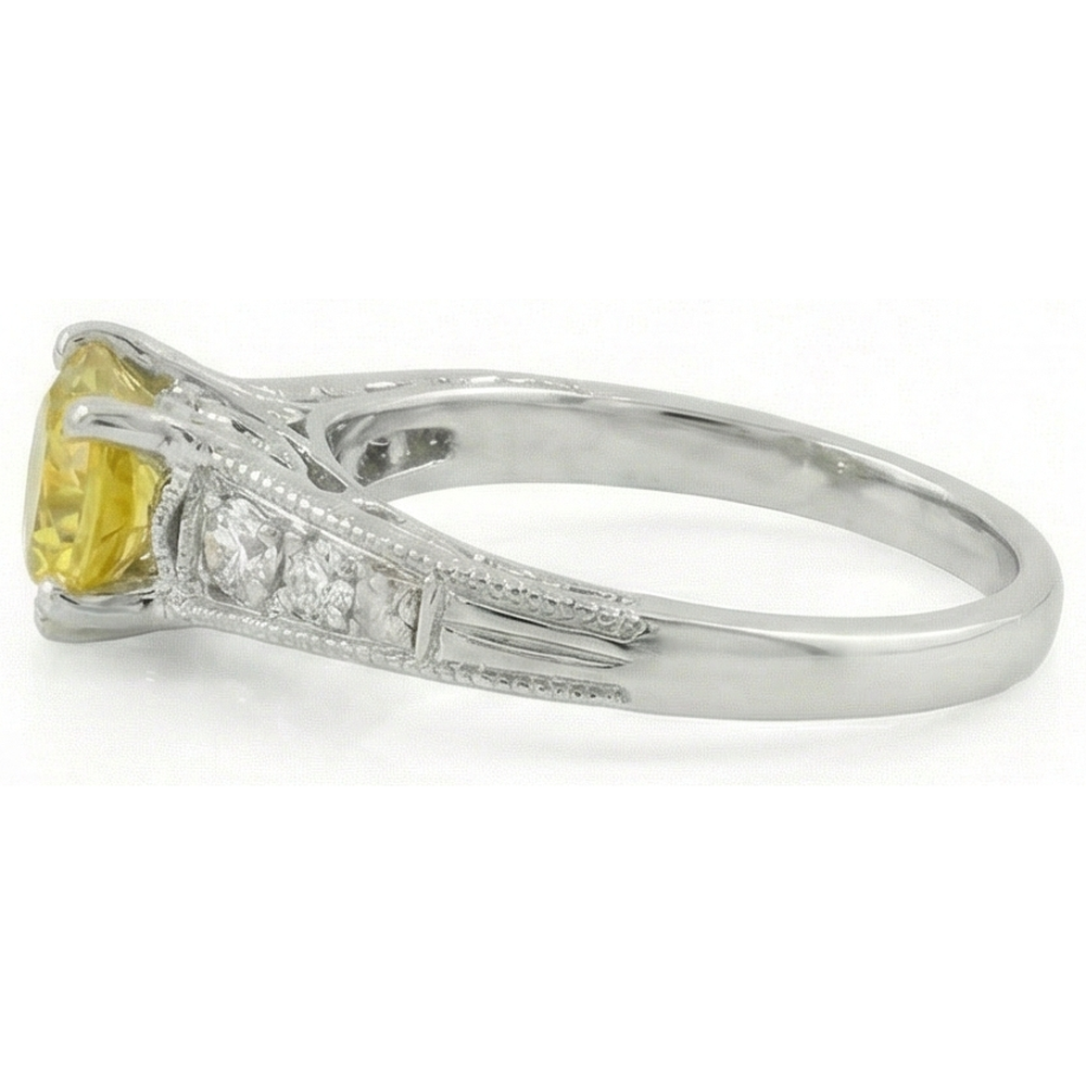 echter round diamant 2.50Karat ring Draufsicht