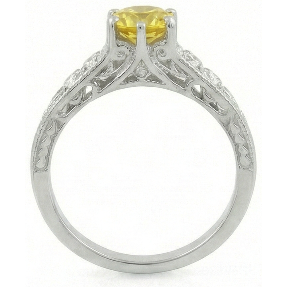 echter round diamant 2.50Karat ring Profilansicht