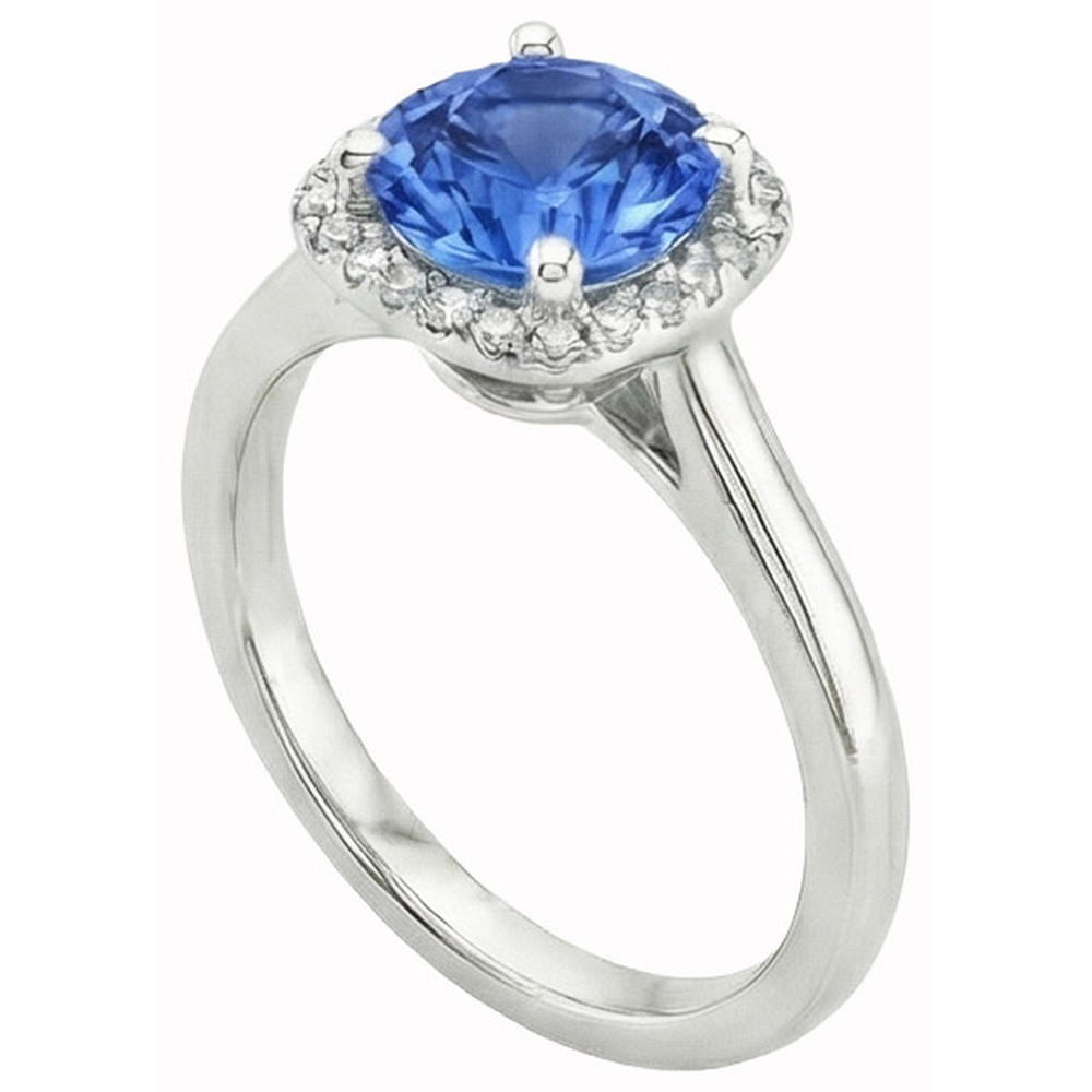 echter round diamant 2.70Karat ring Vorderansicht