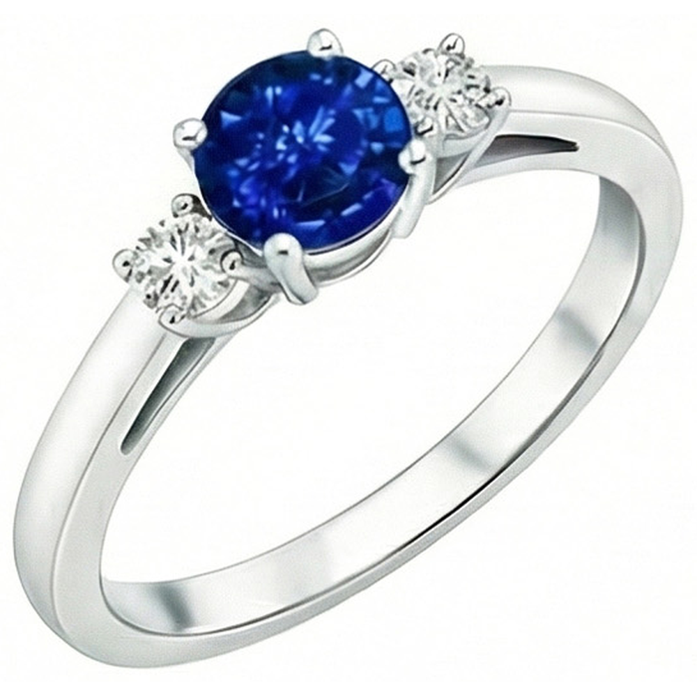 echter round diamant 2.70Karat ring Vorderansicht