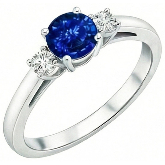 echter round diamant 2.70Karat ring Vorderansicht