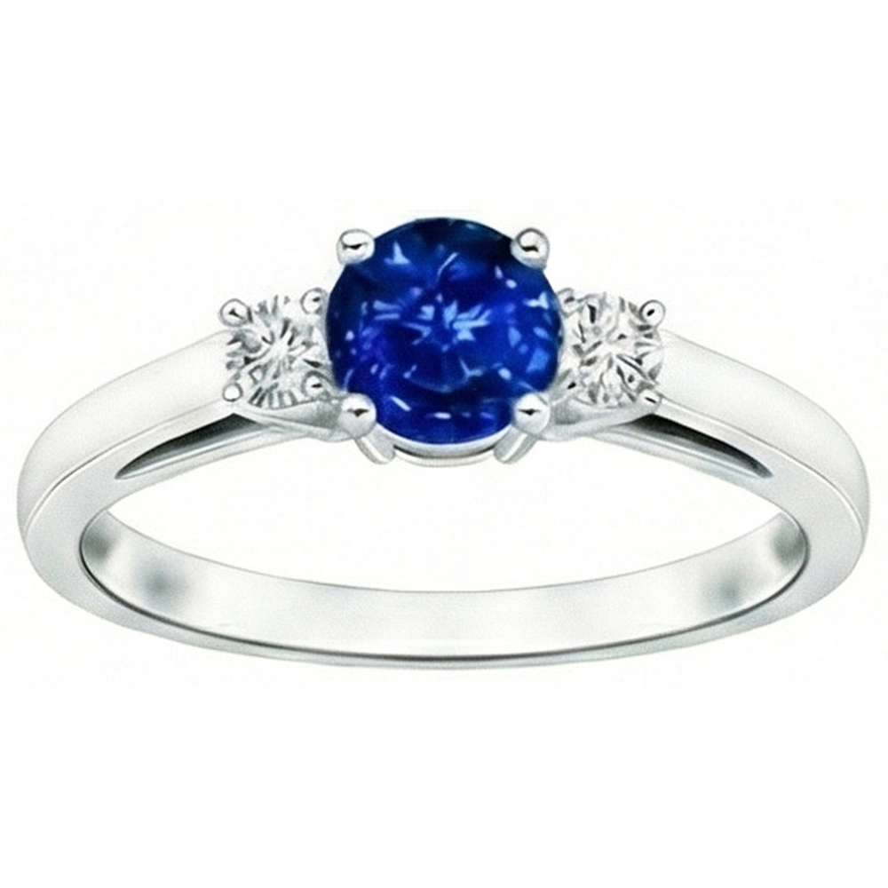 echter round diamant 2.70Karat ring Seitenansicht