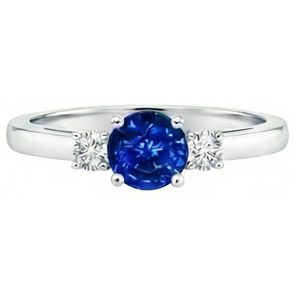 echter round diamant 2.70Karat ring Draufsicht