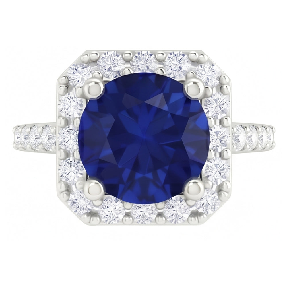 echter round diamant 2.70Karat ring Seitenansicht