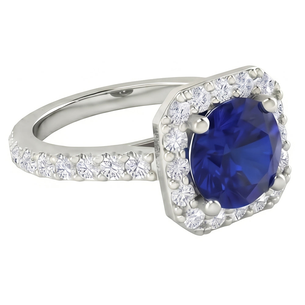 echter round diamant 2.70Karat ring Detailansicht