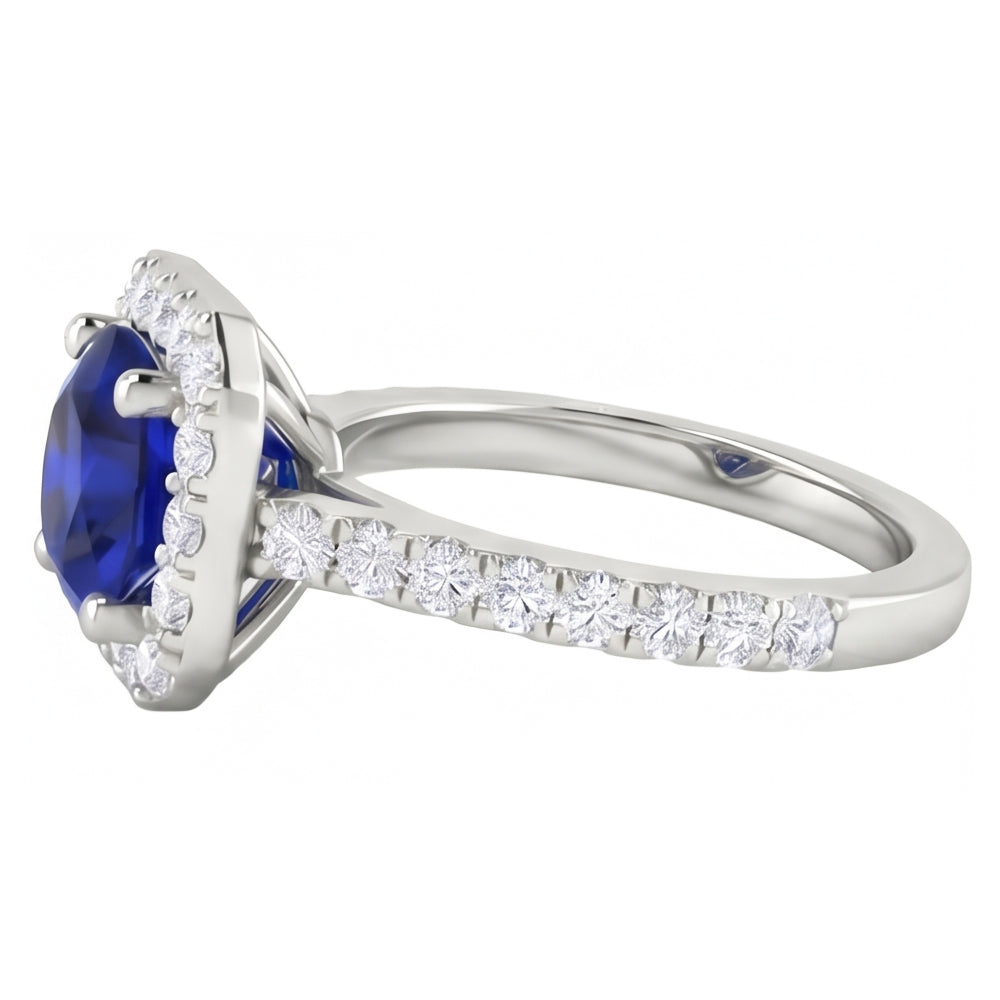 echter round diamant 2.70Karat ring Draufsicht