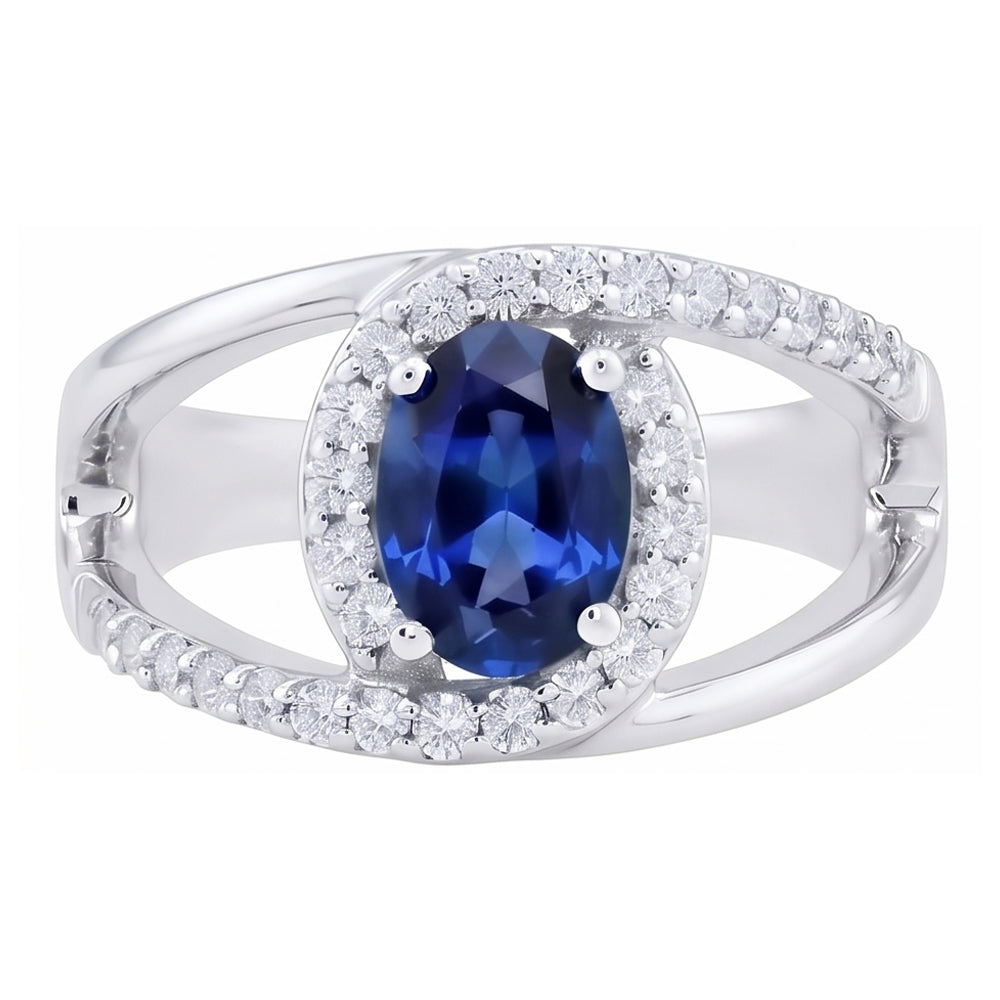 echter oval diamant 14Karat ring Detailansicht