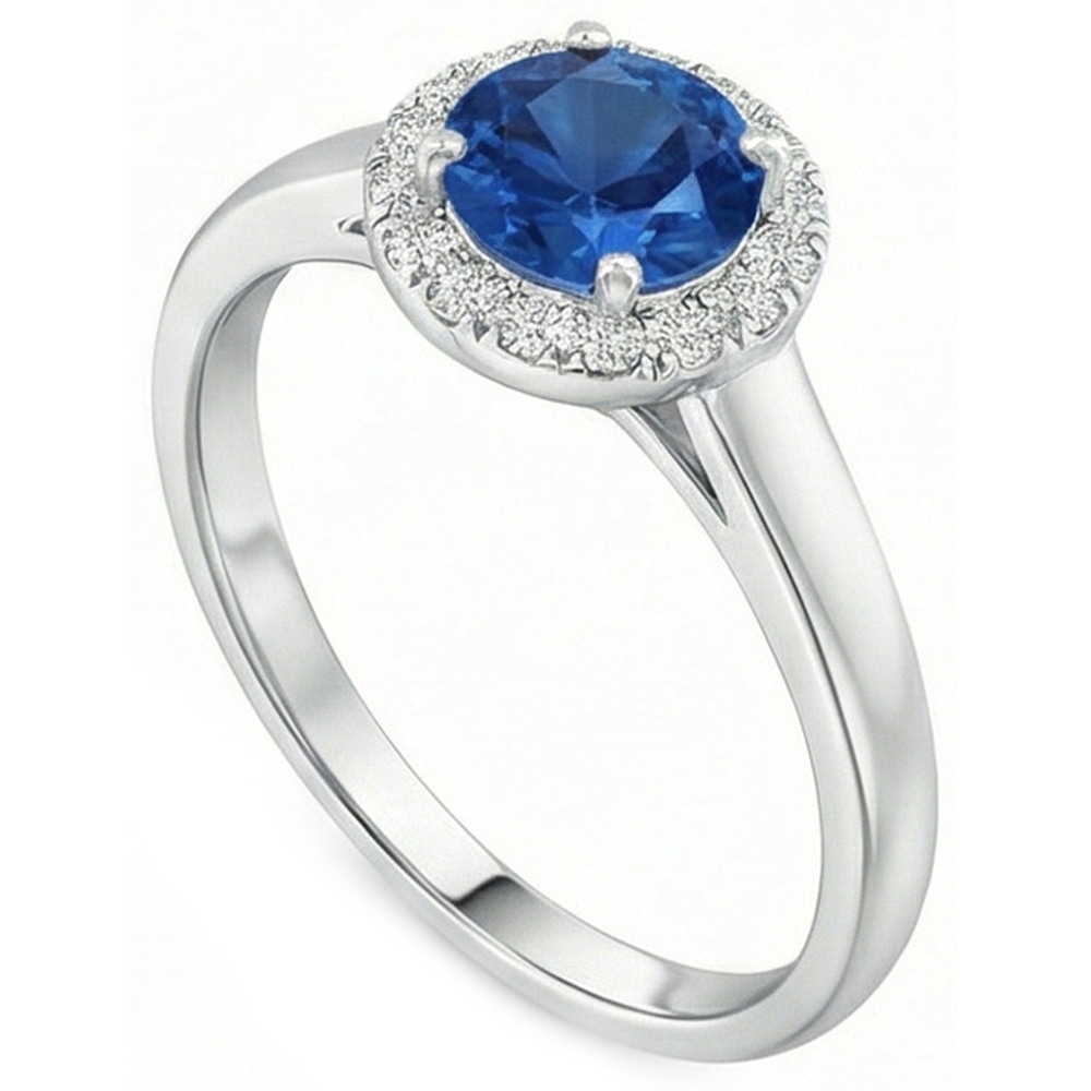 echter round diamant 2.80Karat ring Profilansicht