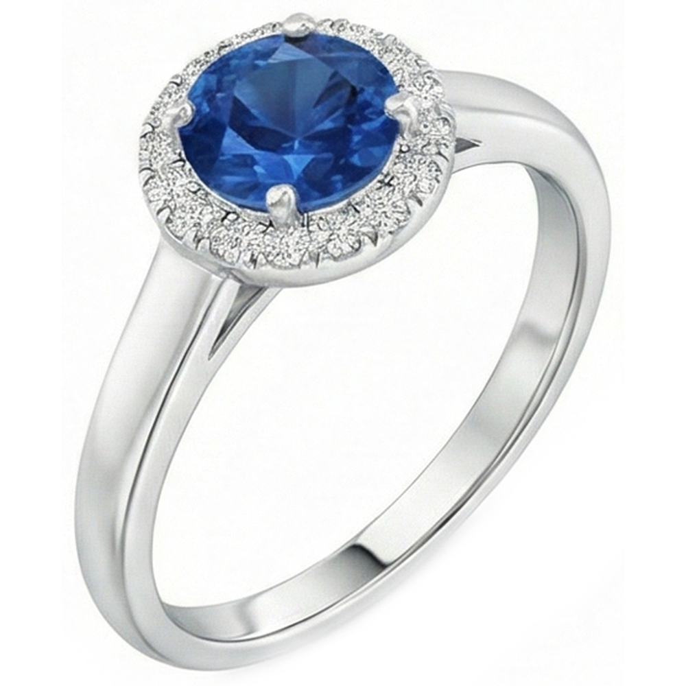 echter round diamant 2.80Karat ring Vorderansicht