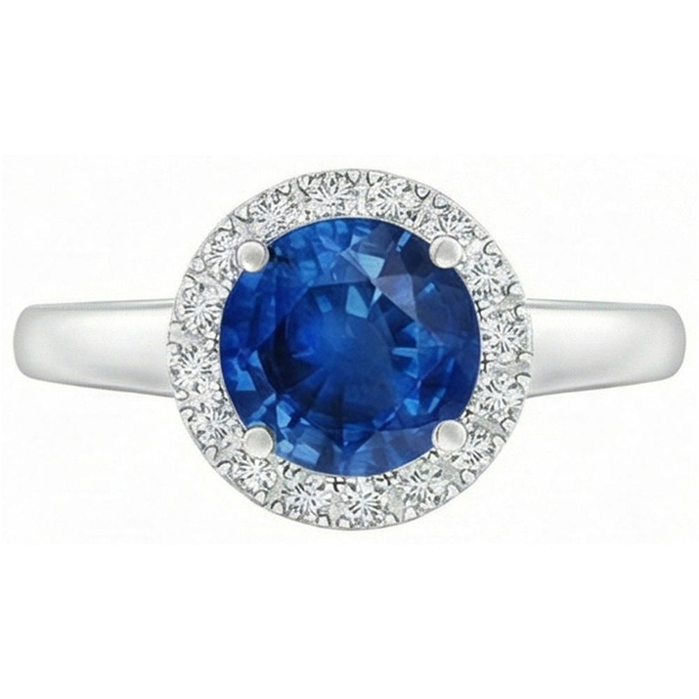 echter round diamant 2.80Karat ring Detailansicht