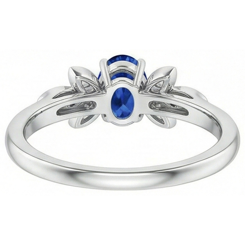 echter oval diamant 2.85Karat ring Profilansicht