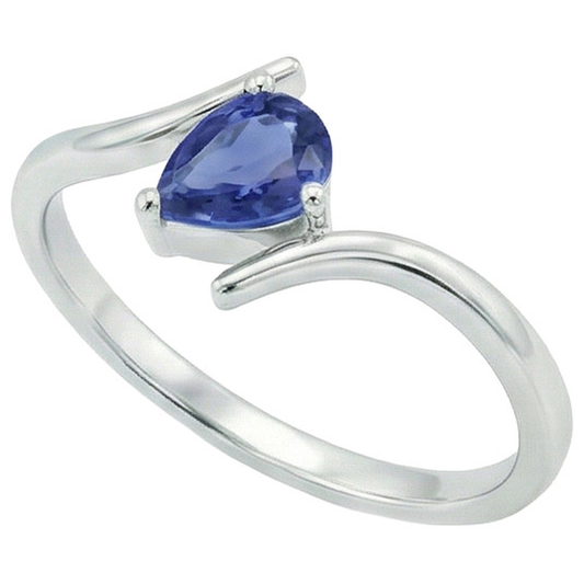 echter pear diamant 2Karat ring Vorderansicht