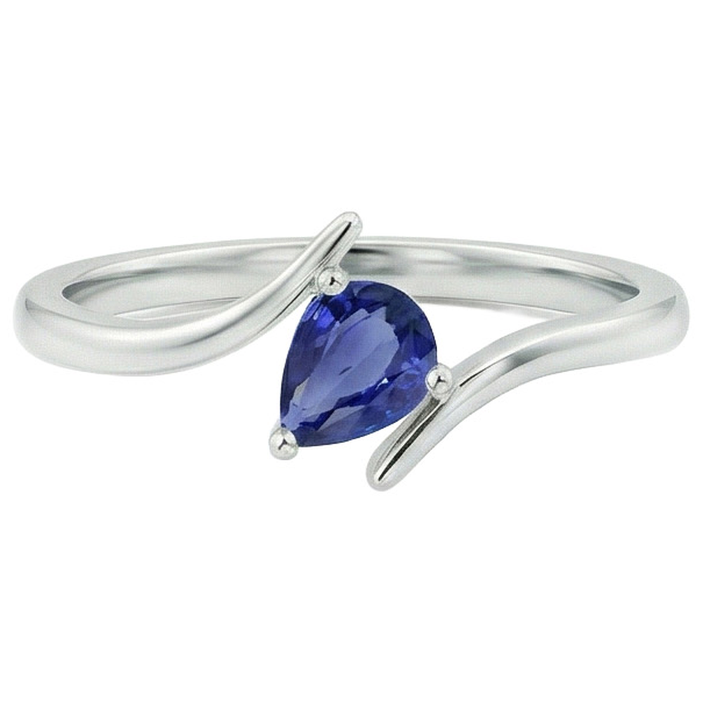 echter pear diamant 2Karat ring Seitenansicht