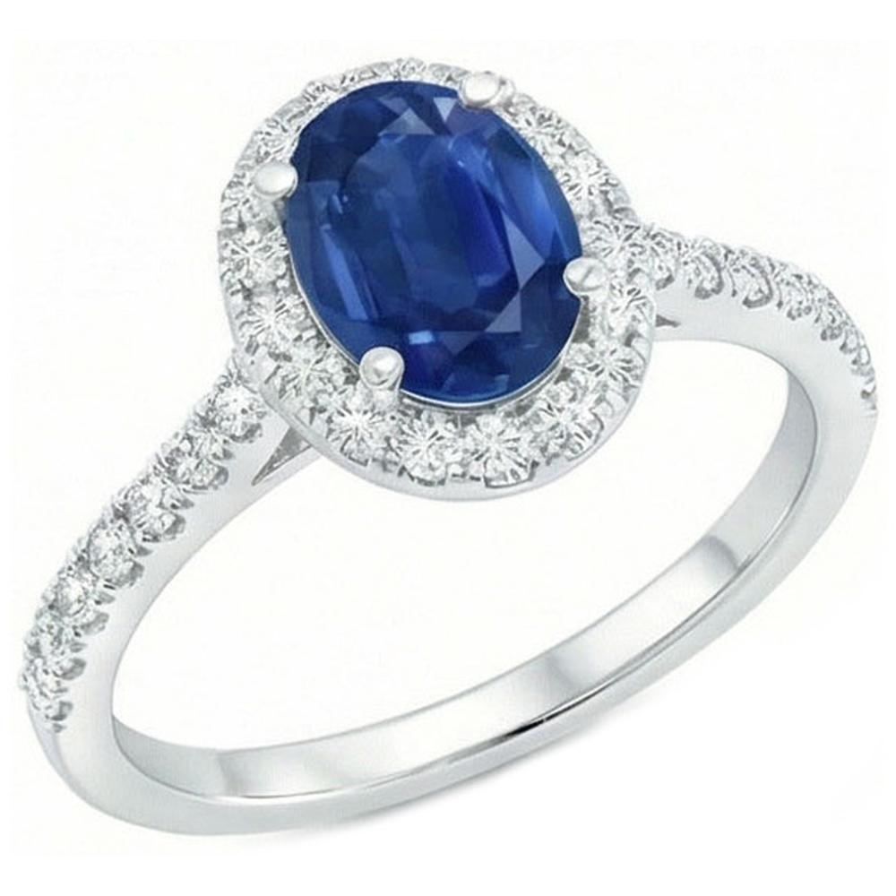 2 Karat Blauer Saphirring