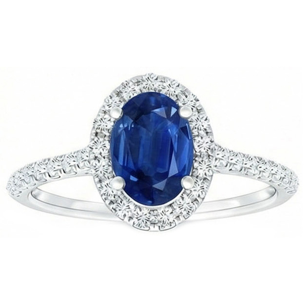 2 Karat Blauer Saphirring