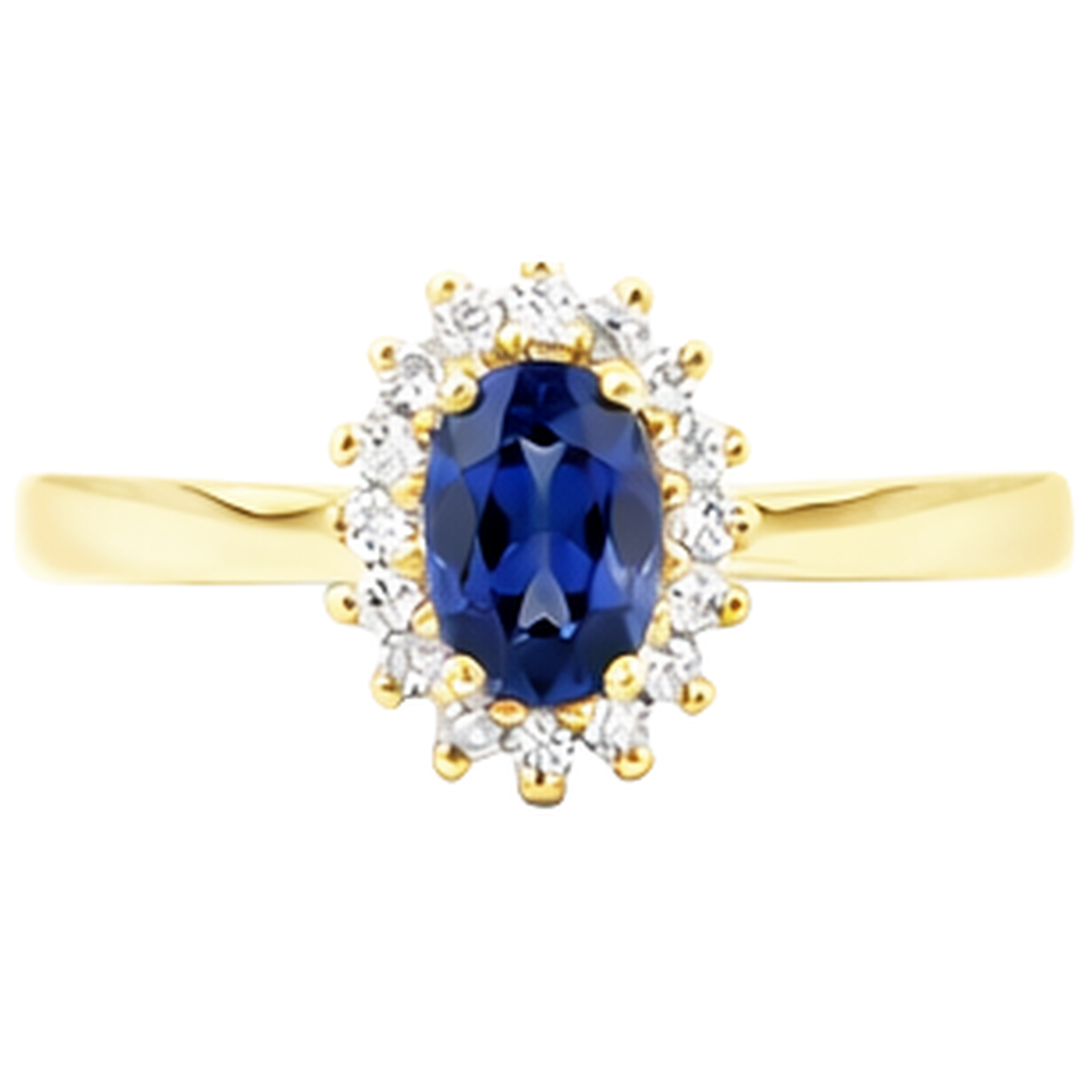 echter oval tansanit 2Karat ring Seitenansicht