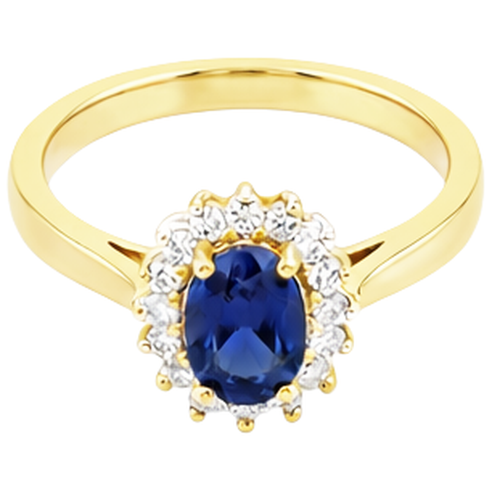 echter oval tansanit 2Karat ring Detailansicht