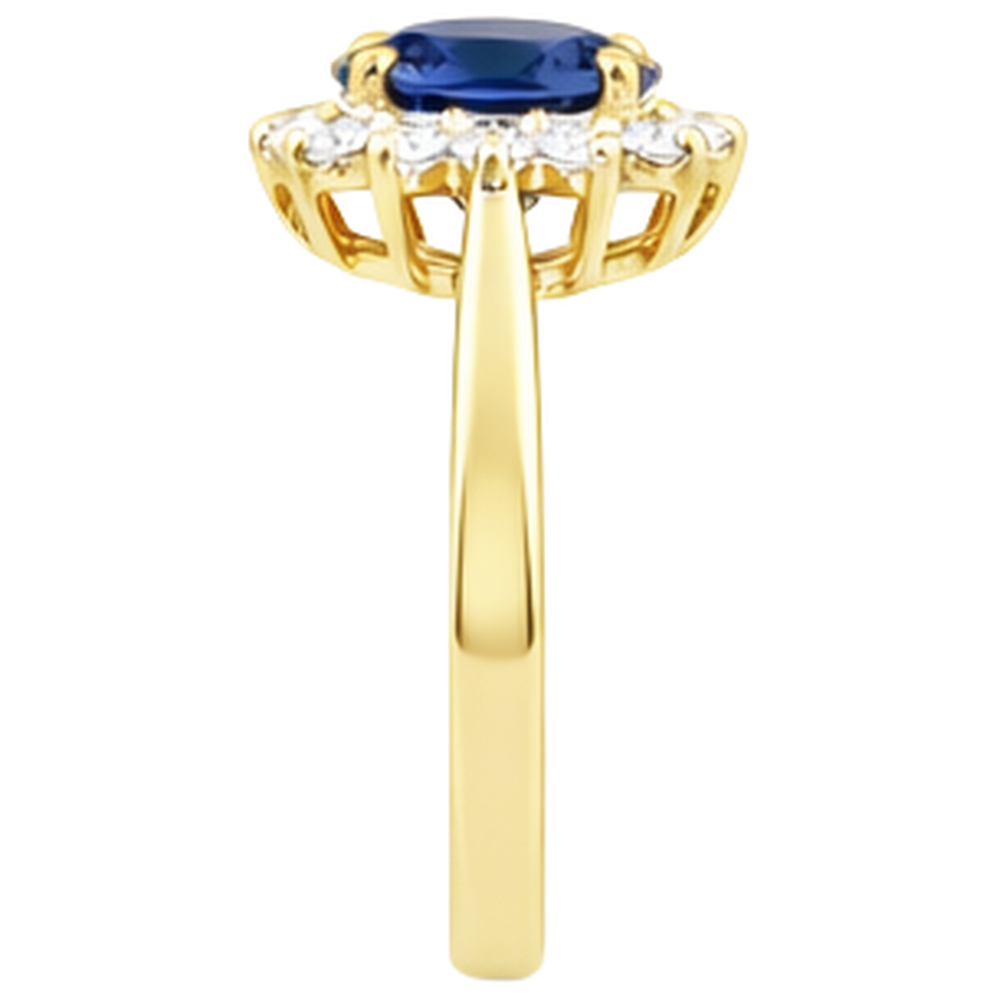 echter oval tansanit 2Karat ring auf Weiß