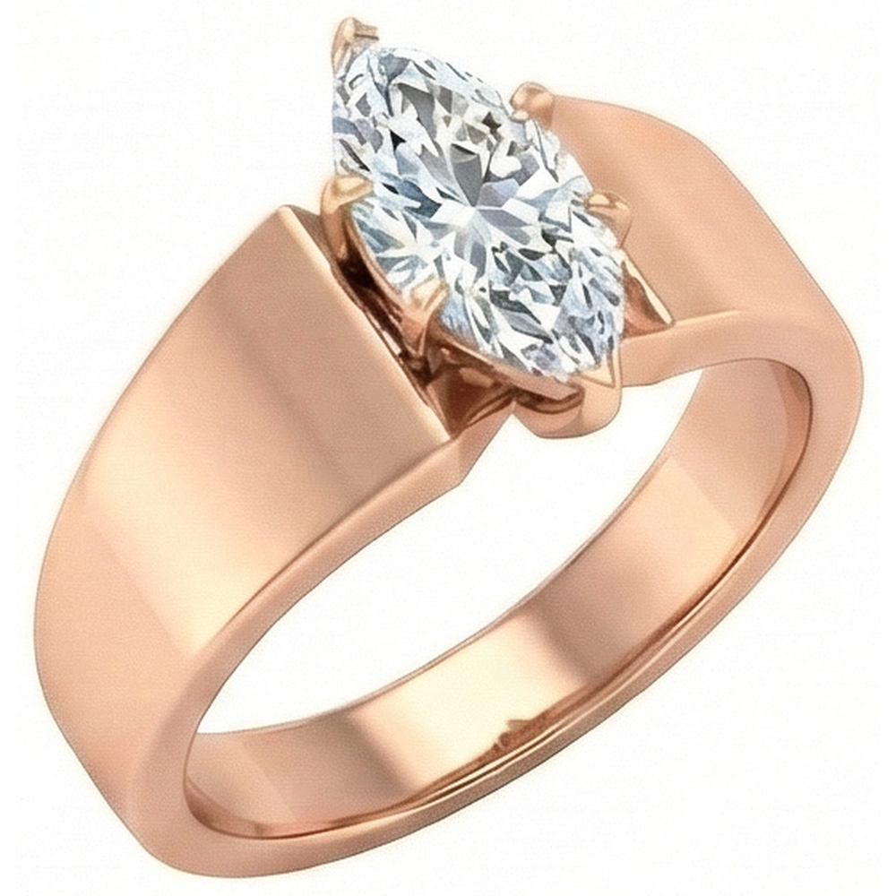 echter marquise diamant 2Karat ring Seitenansicht