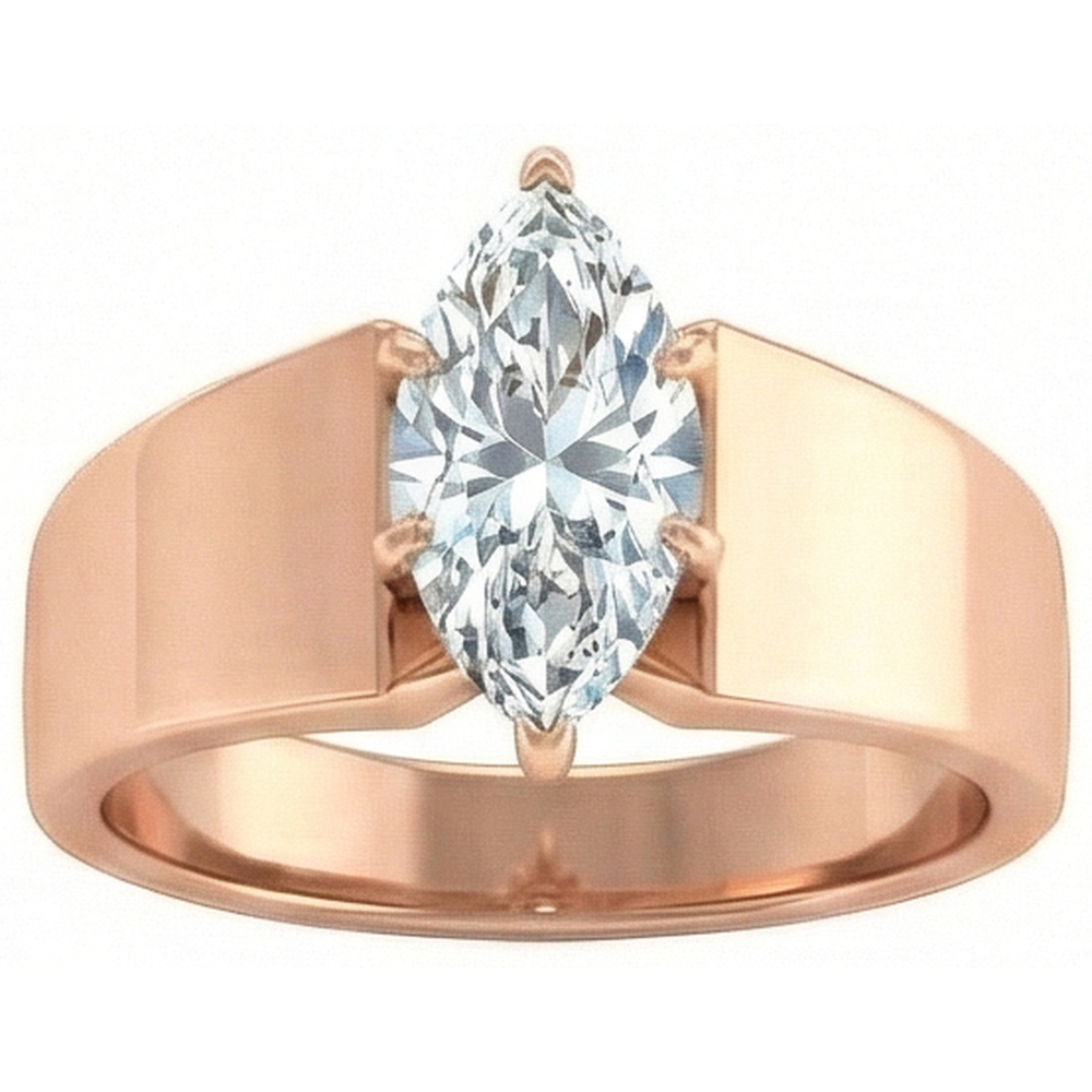 echter marquise diamant 2Karat ring Detailansicht