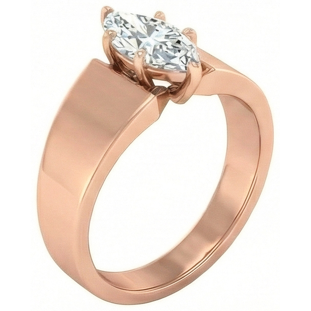 echter marquise diamant 2Karat ring Draufsicht