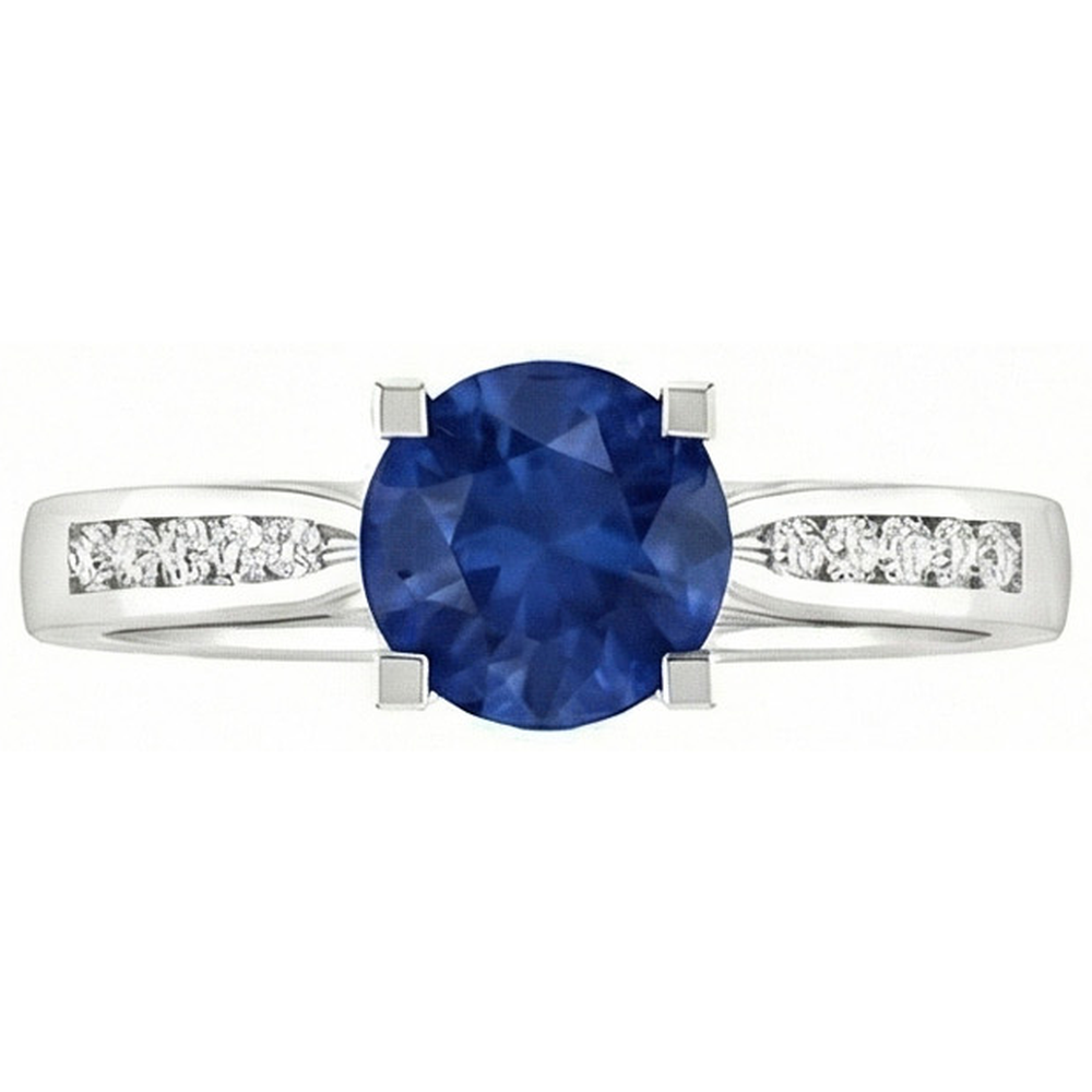 echter round diamant 2Karat ring Seitenansicht