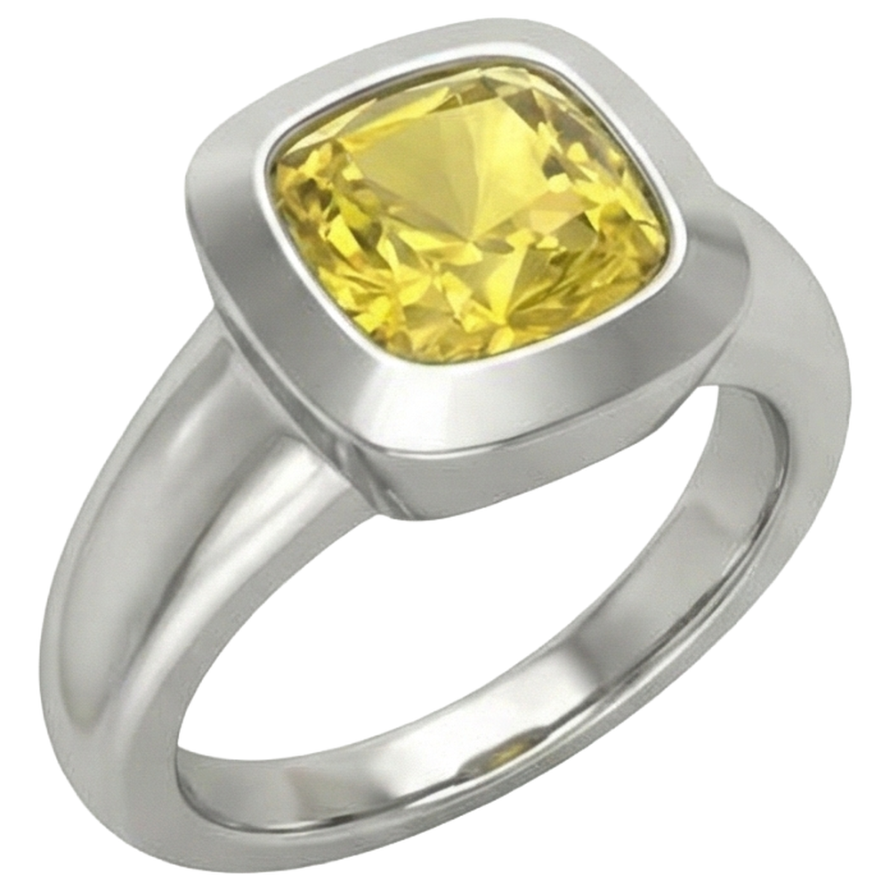echter cushion diamant 2Karat ring Detailansicht