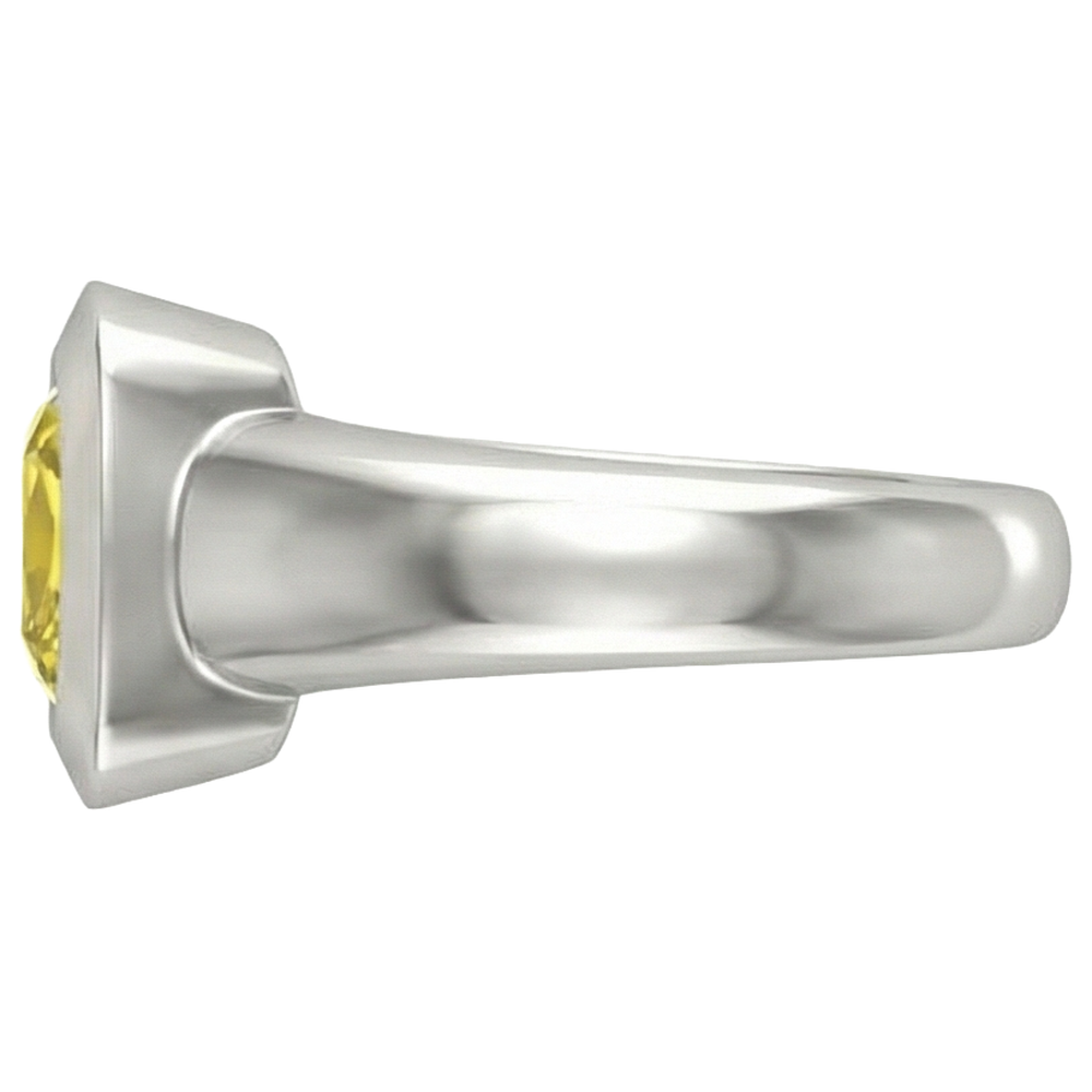 echter cushion diamant 2Karat ring Profilansicht