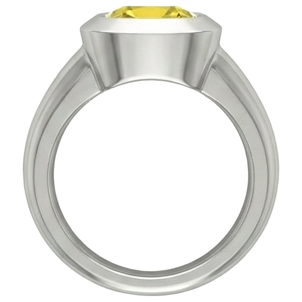 echter cushion diamant 2Karat ring auf Weiß