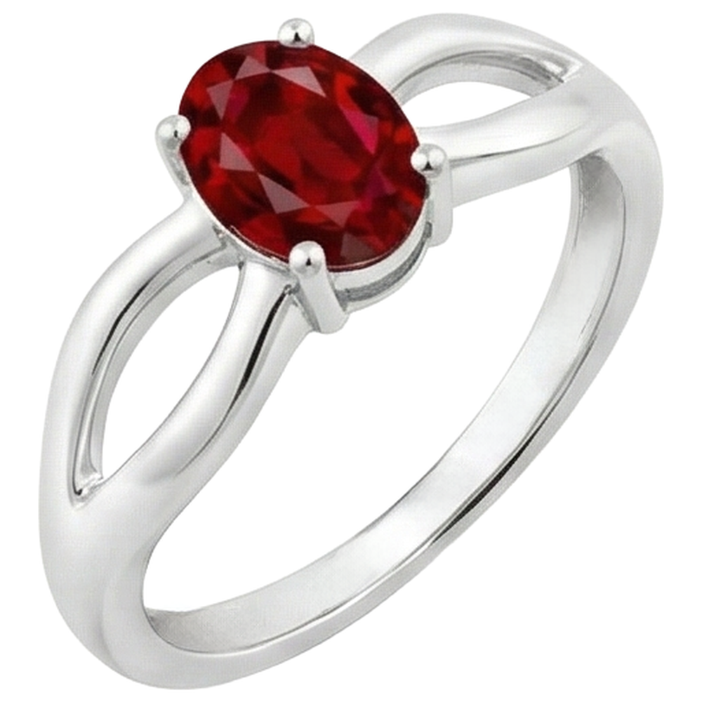 echter oval rubin 2Karat ring Detailansicht
