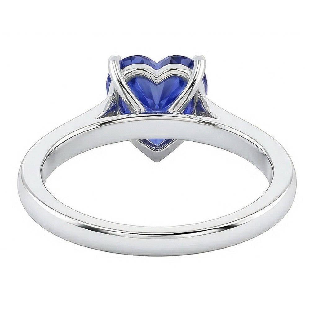 echter heart diamant 2Karat ring Profilansicht