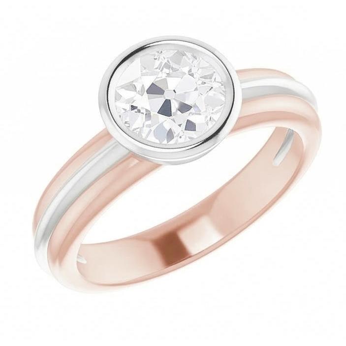 echter round diamant 2Karat ring Seitenansicht
