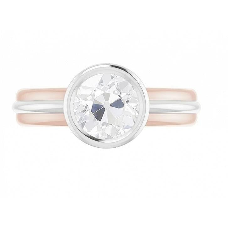 echter round diamant 2Karat ring Detailansicht